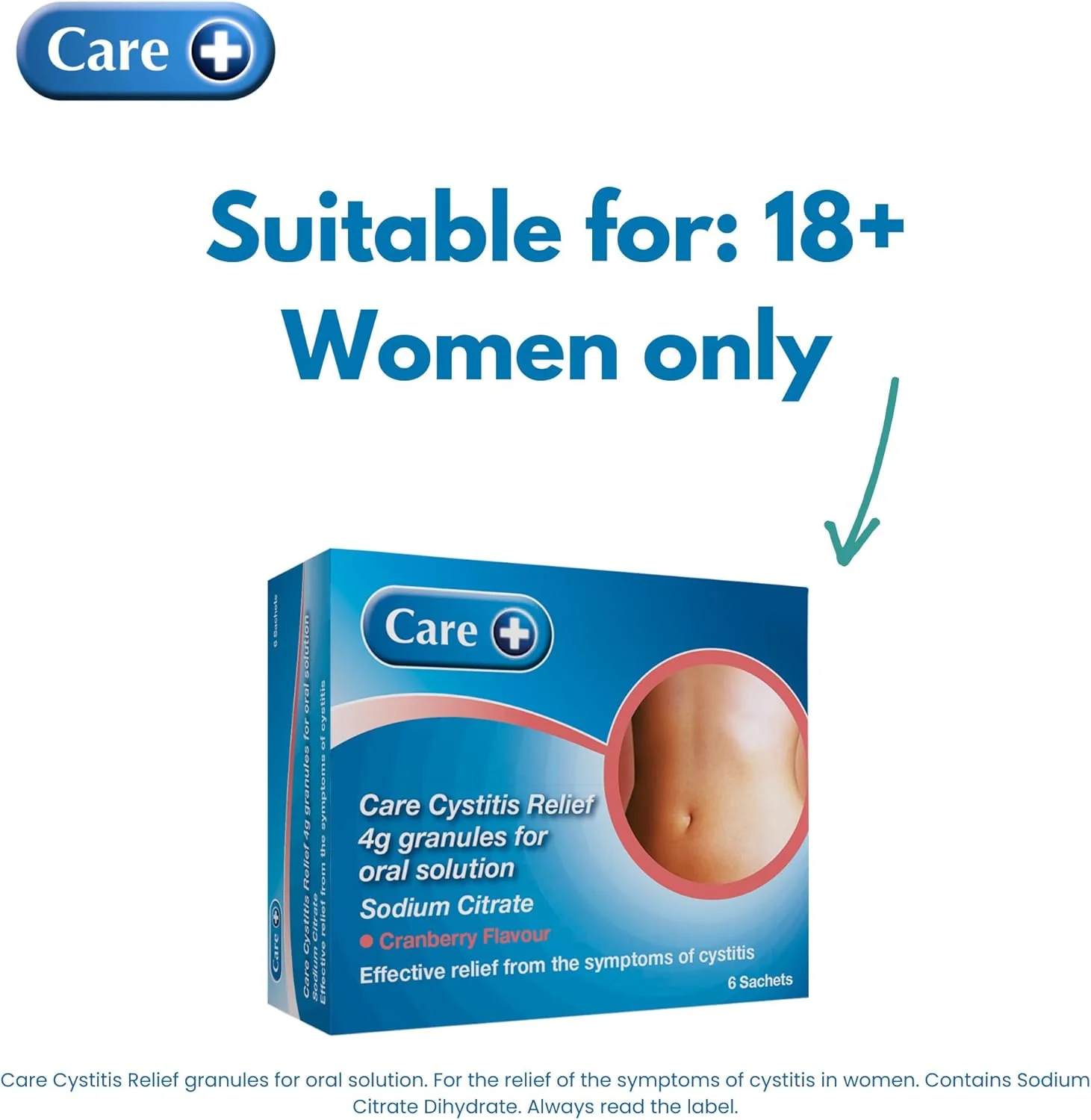Care+ Cystitis Relief Oral Solution 6 Sachets - Image 3