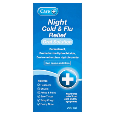 Care+ Night Cold & Flu Relief Oral Solution 200ml