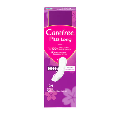 Carefree Plus Long Light Scent Pantyliners 24 Pack