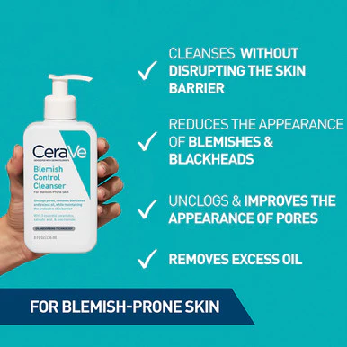 CeraVe Blemish Control Cleanser for Blemish-Prone Skin 236ml - Image 6