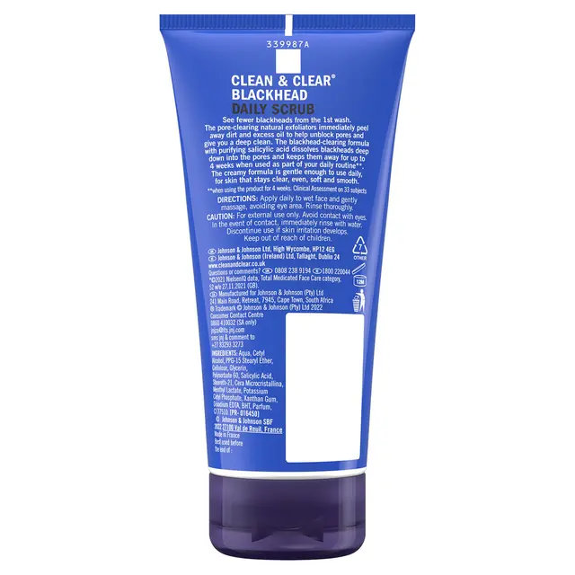 Clean & Clear Blackhead Clearing Scrub 150ml - Image 2
