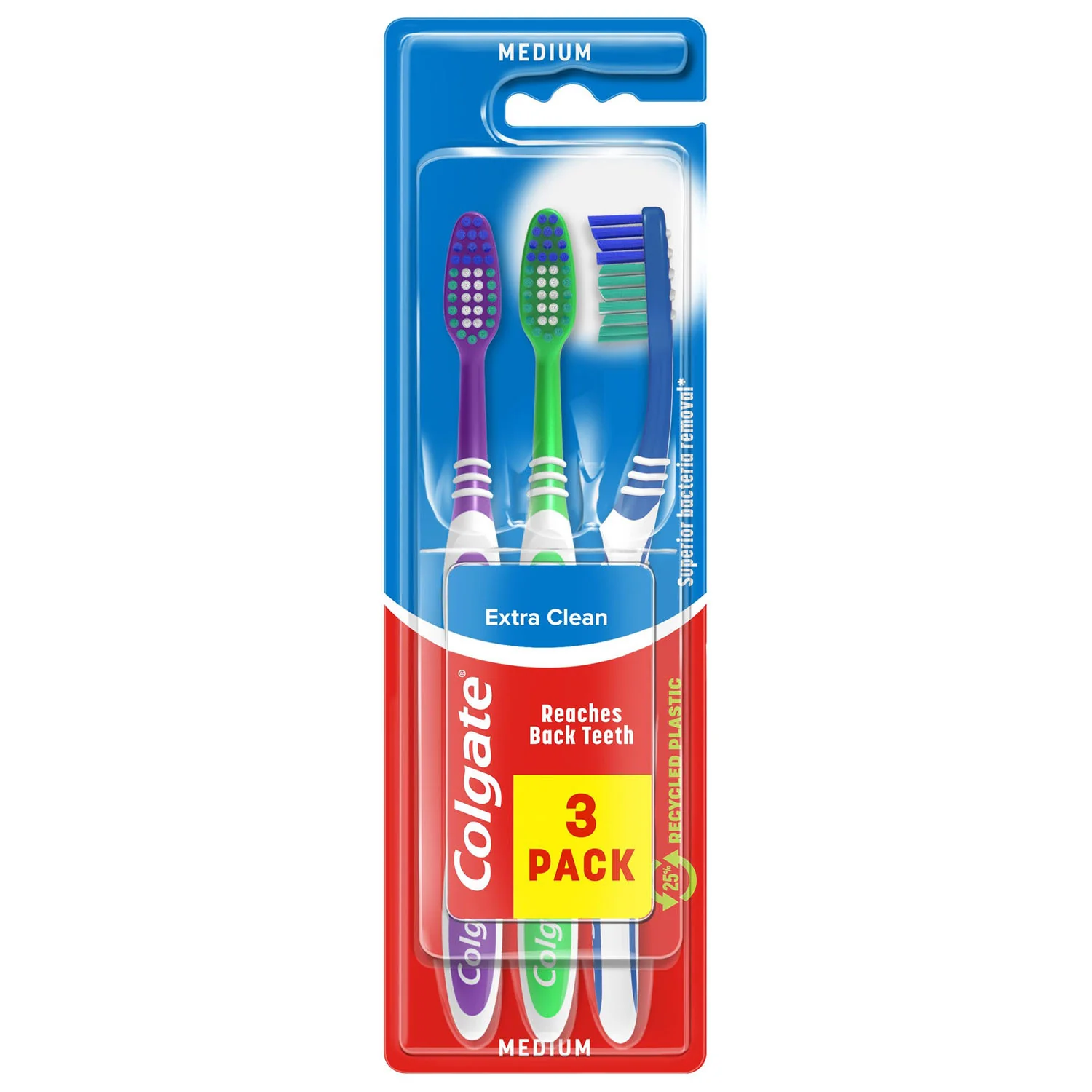 Colgate Extra Clean Medium Toothbrush Triple Pack