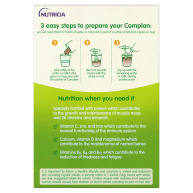 Complan Chocolate Nutritional Drink 4 x 55g Sachets - Image 2