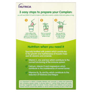 Complan Strawberry Nutritional Drink 4 x 55g Sachets - Image 2