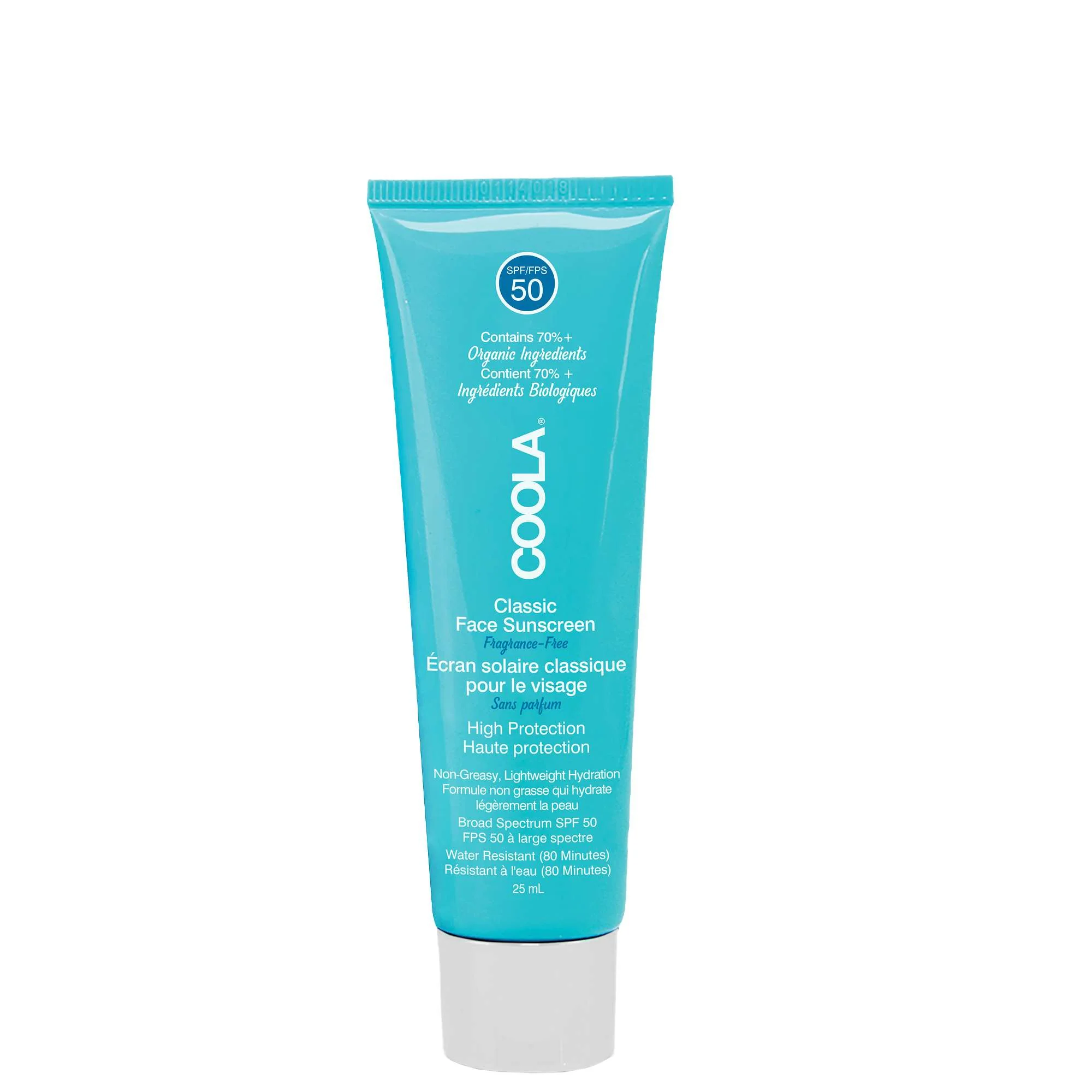 Coola Organic Classic Face Sunscreen Spf50 Fragrance Free 50ml