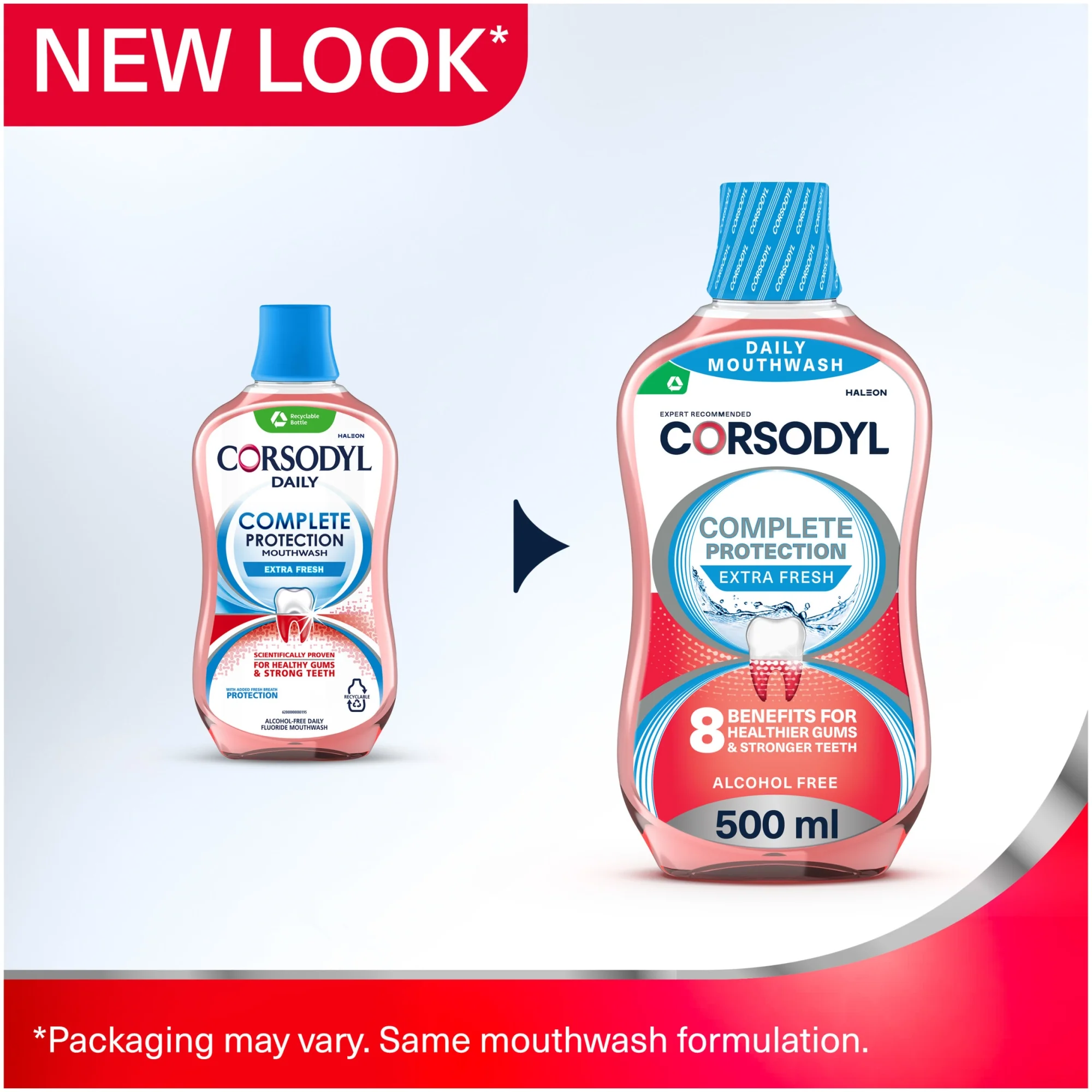 Corsodyl Daily Complete Protection Mouthwash Extra Fresh 500ml - Image 2