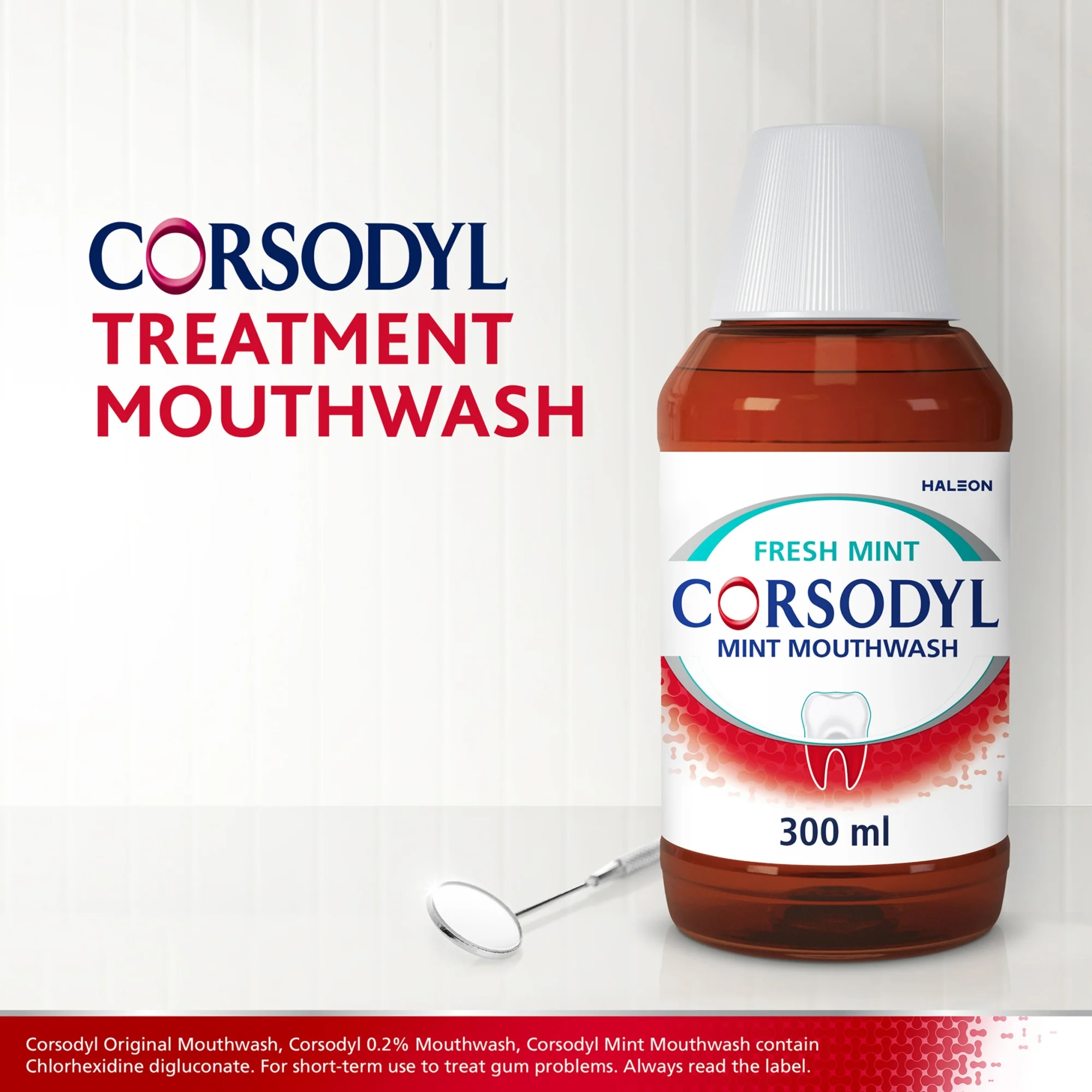 Corsodyl Gum Problem Mouthwash Fresh Mint 300ml - Image 5