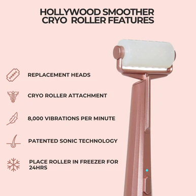 Cryo Roller, Attachment Head for The Hollywood Smoother- Rose Gold - Image 2