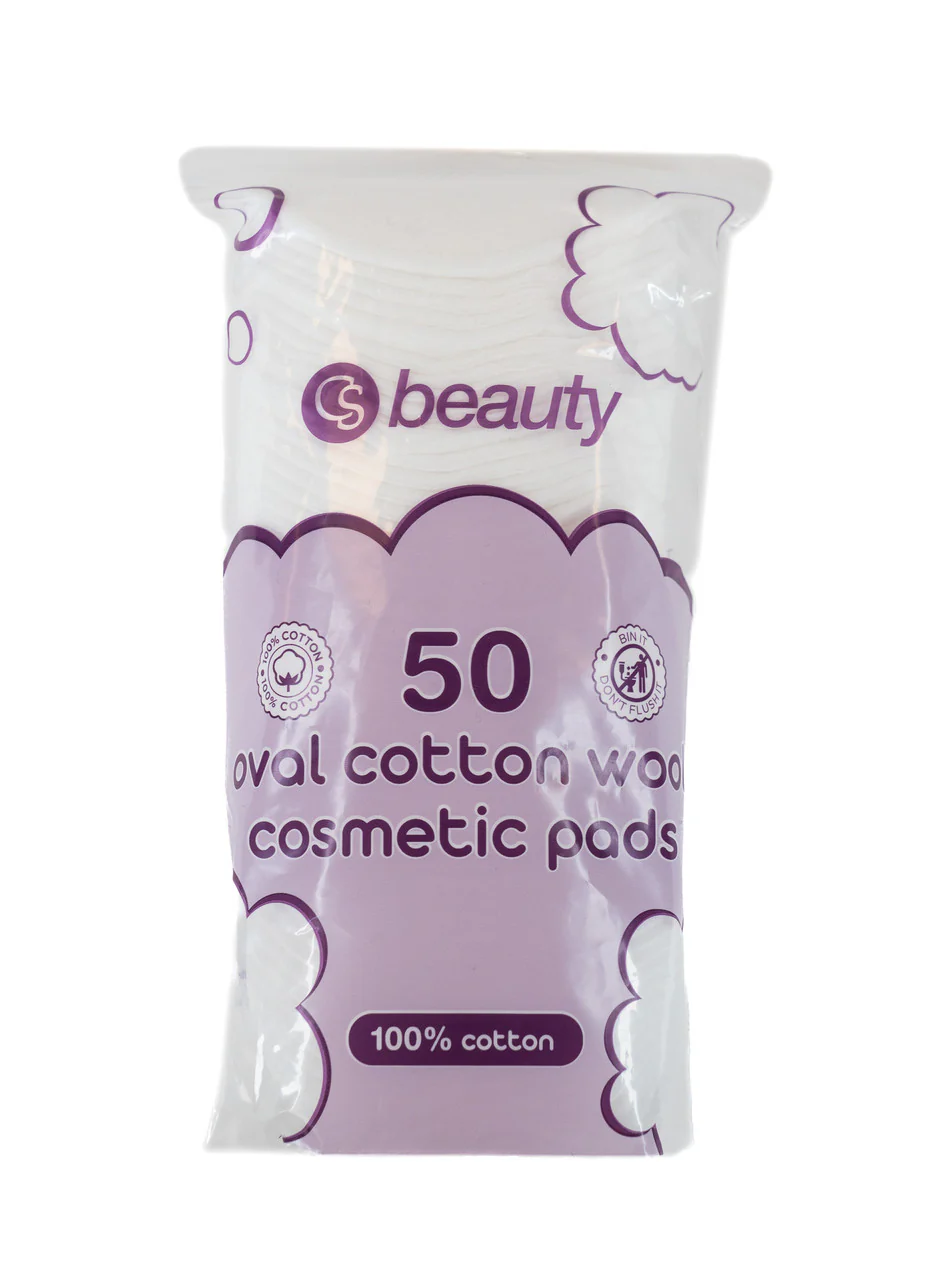 CS Beauty Oval Cotton Wool Cosmetic Pad 50 Pads