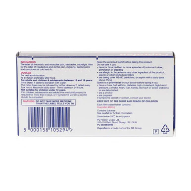 Cuprofen Maximum Strength 400mg 24 Tablets - Image 2