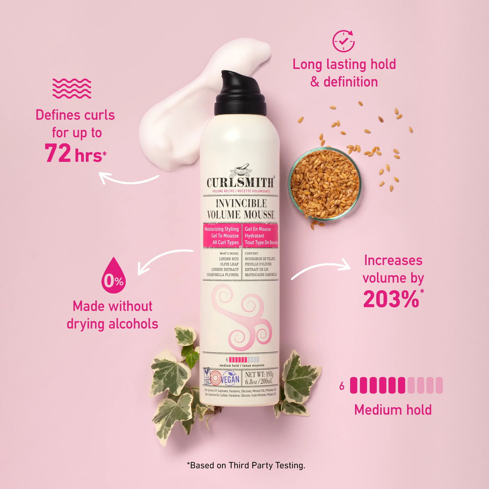 Curlsmith Invincible Volume Mousse 201ml - Image 2