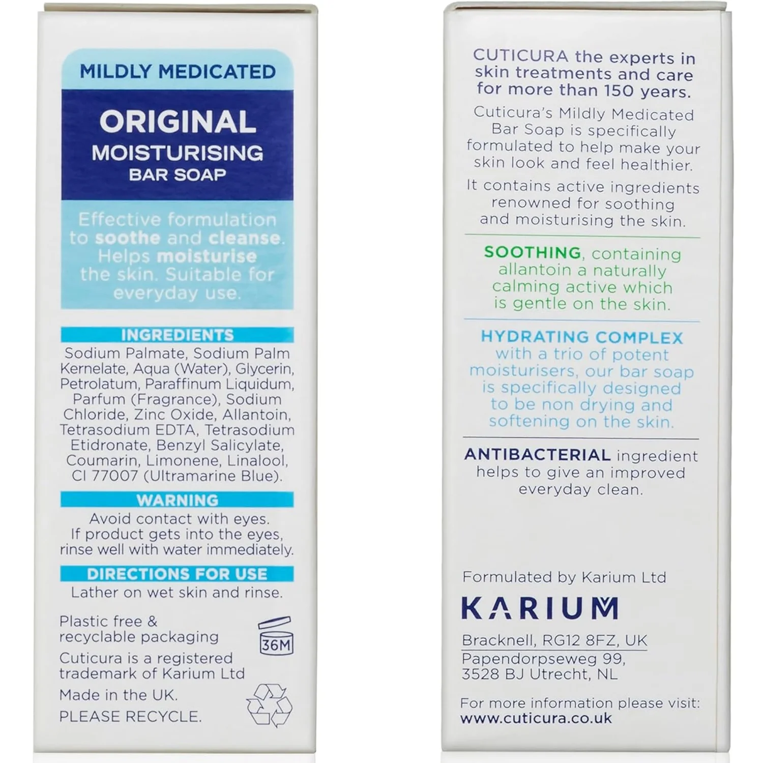 Cuticura Mildly Medicated Bar Soap 100g - Image 2