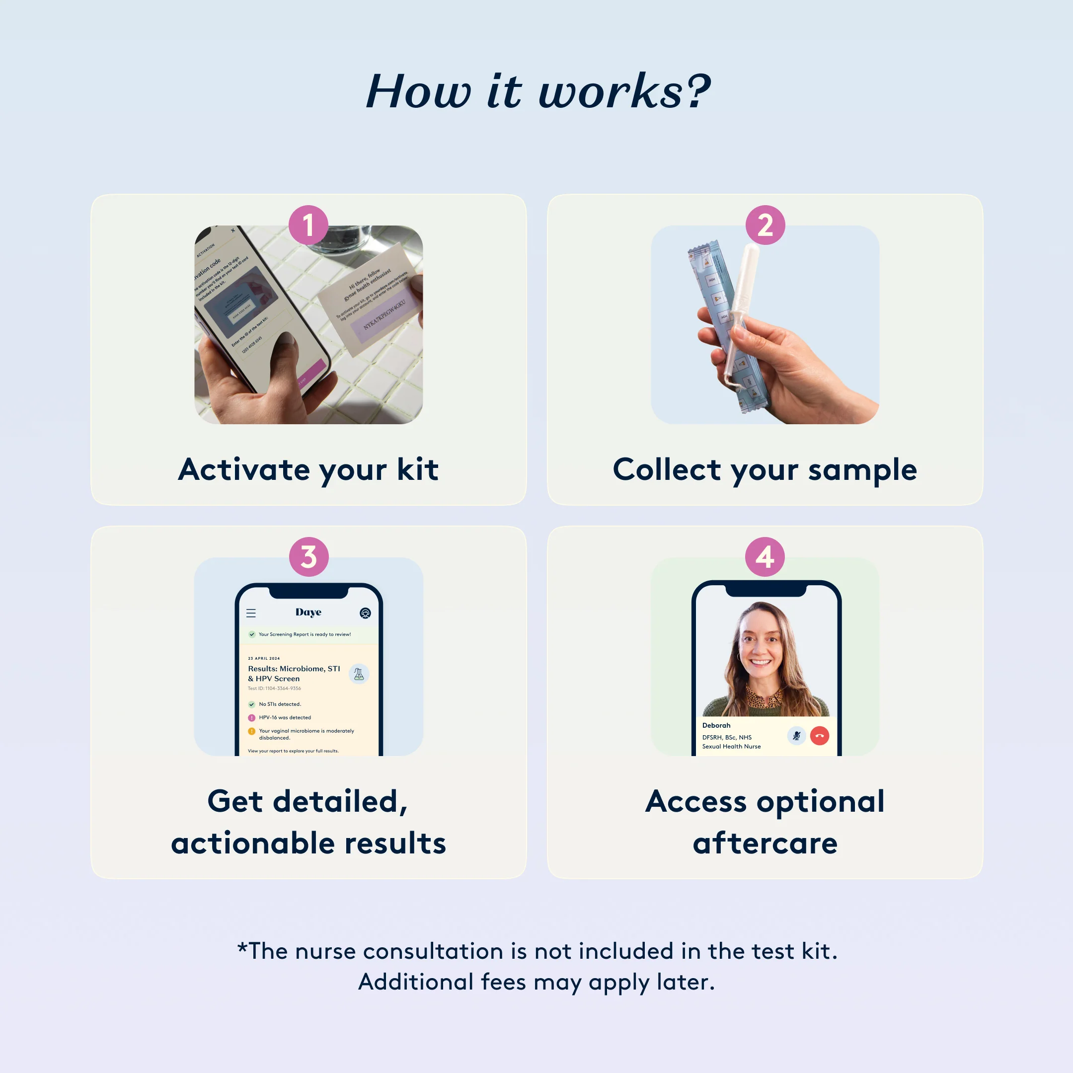 Daye At-Home High-Risk HPV Test Kit Comfortable Cervical Health Screening with Diagnostic Tampon - Image 4