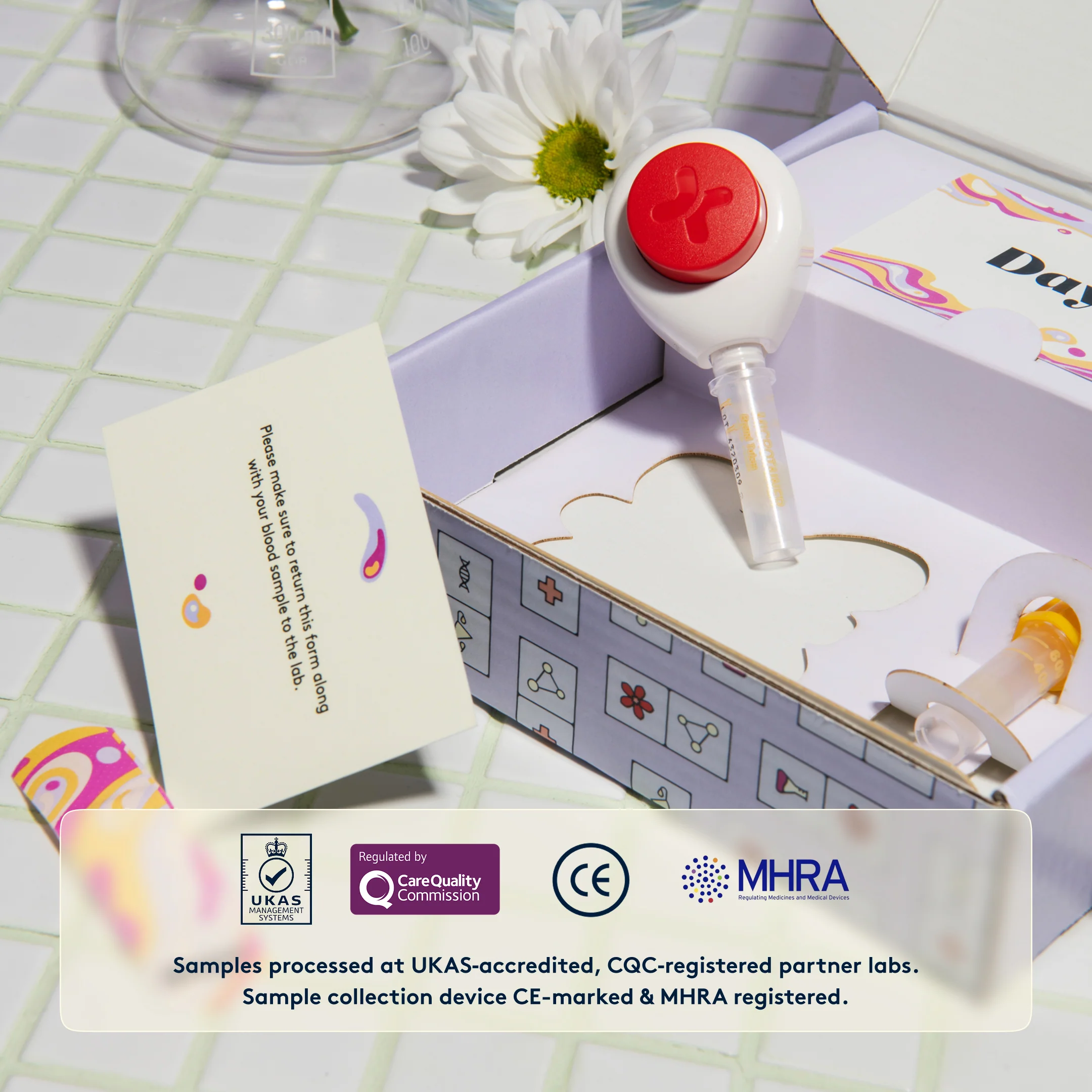Daye At-Home Hormone Test Kit Simple On-Arm Blood Sample Collection for Lab Analysis of Key Hormones (FSH, LH, TSH & More) - Image 2