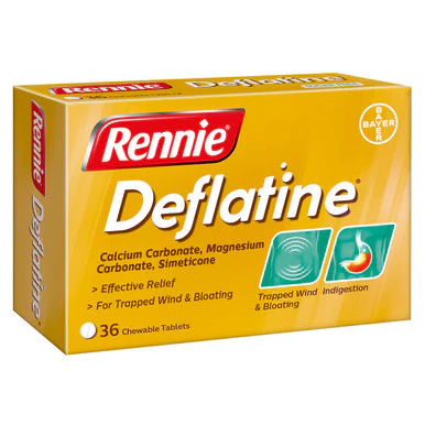 Deflatine Heartburn, Indigestion & Trapped Wind Relief 36 Tablets - Image 3