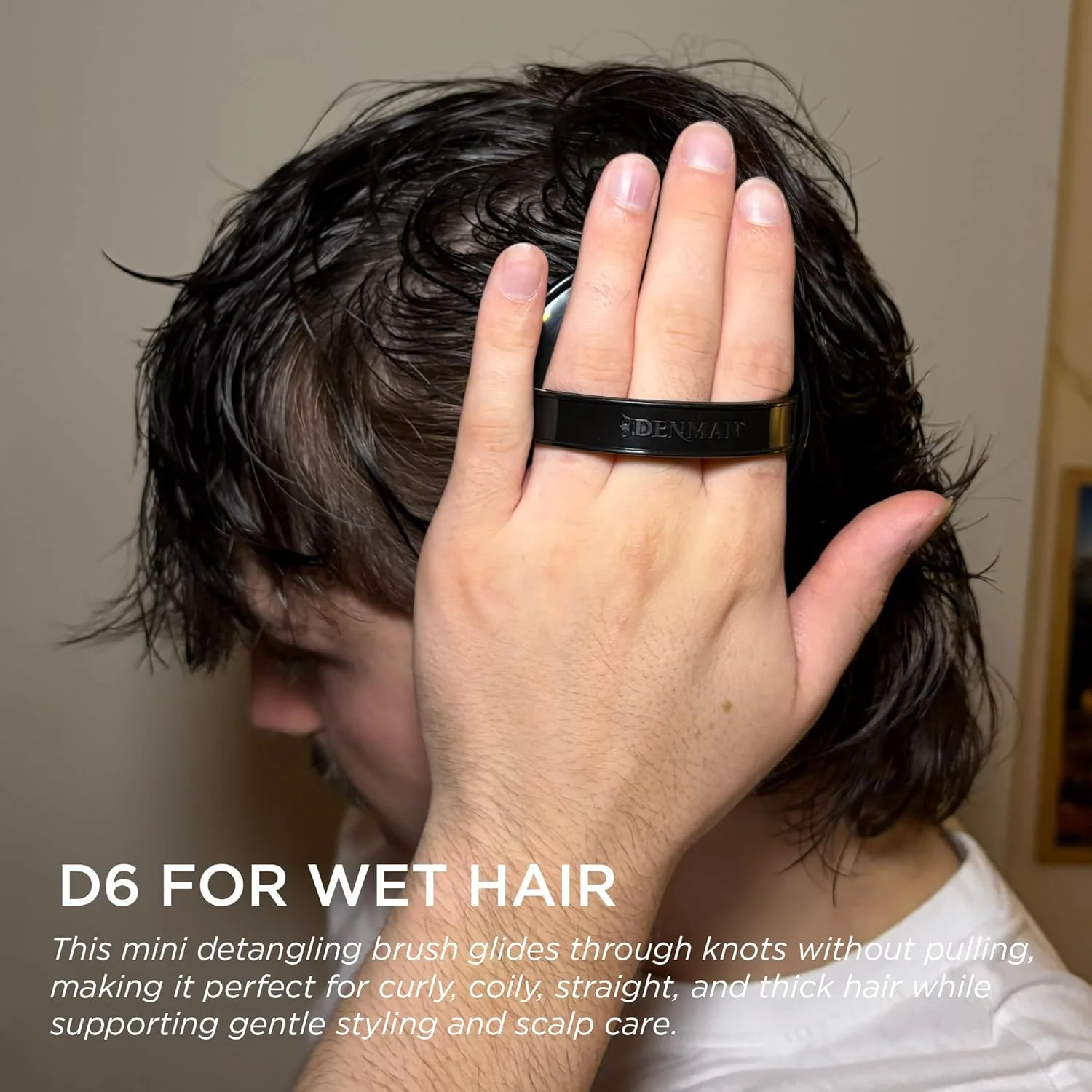 Denman D6 The Shower Brush Black - Image 4