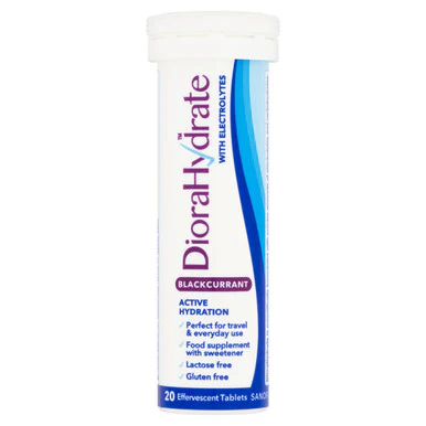 DioraHydrate Blackcurrant Effervescent 20 Tablets