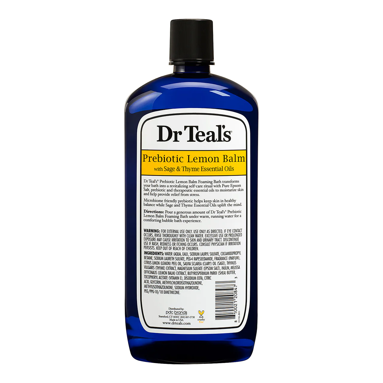 Dr Teal's Foaming Bath Prebiotic Lemon Balm 1L - Image 2