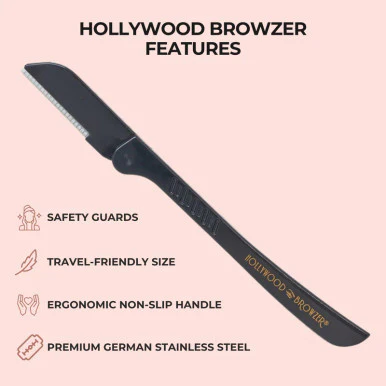 Duo Hollywood Browzer Dermaplaner- Black & Gold - Image 2