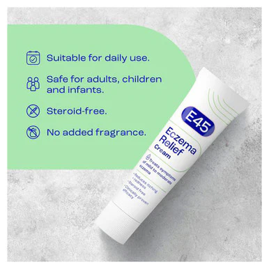 E45 Eczema Relief Emollient Cream to Soothe Dry Skin 60ml - Image 6
