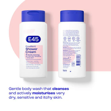 E45 Emollient Shower Cream 200ml - Image 4