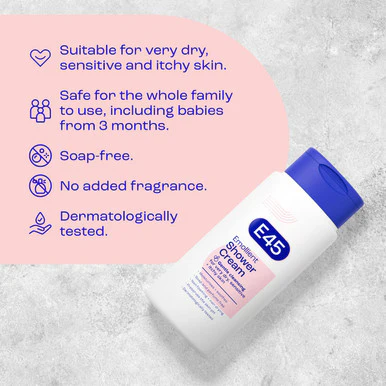 E45 Emollient Shower Cream 200ml - Image 5