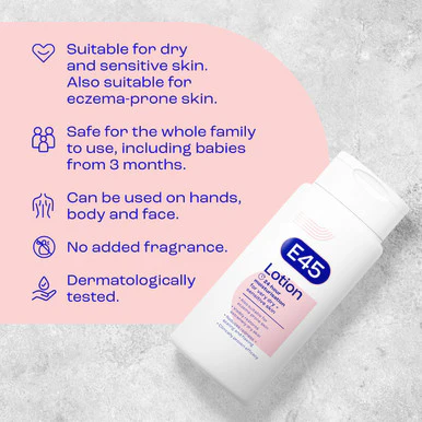 E45 Moisturising Lotion 200ml - Image 5