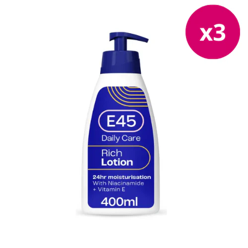 E45 Rich 24HR Lotion 400ml x 3