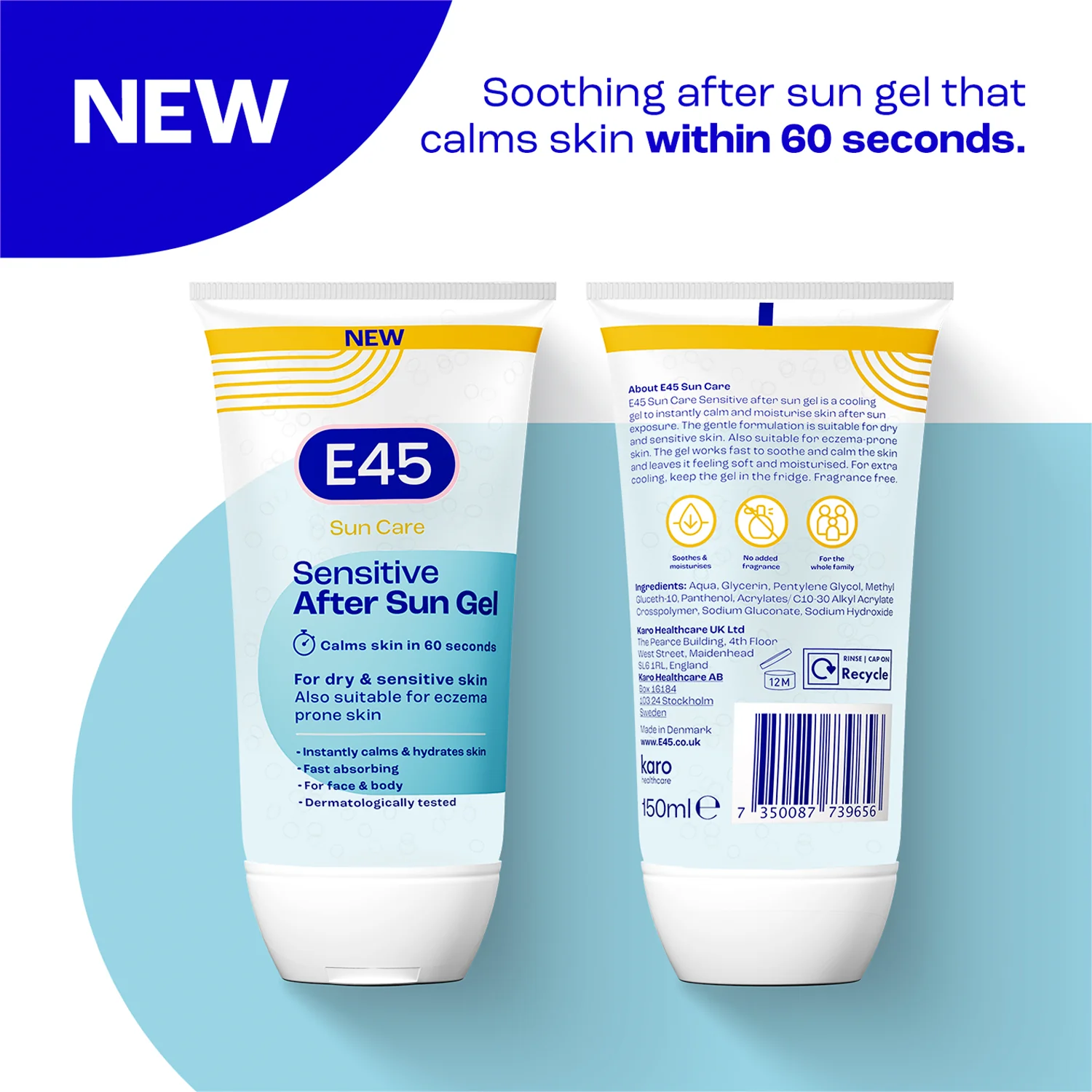 E45 Sun Care Sensitive After Sun Gel 150ml - Image 2
