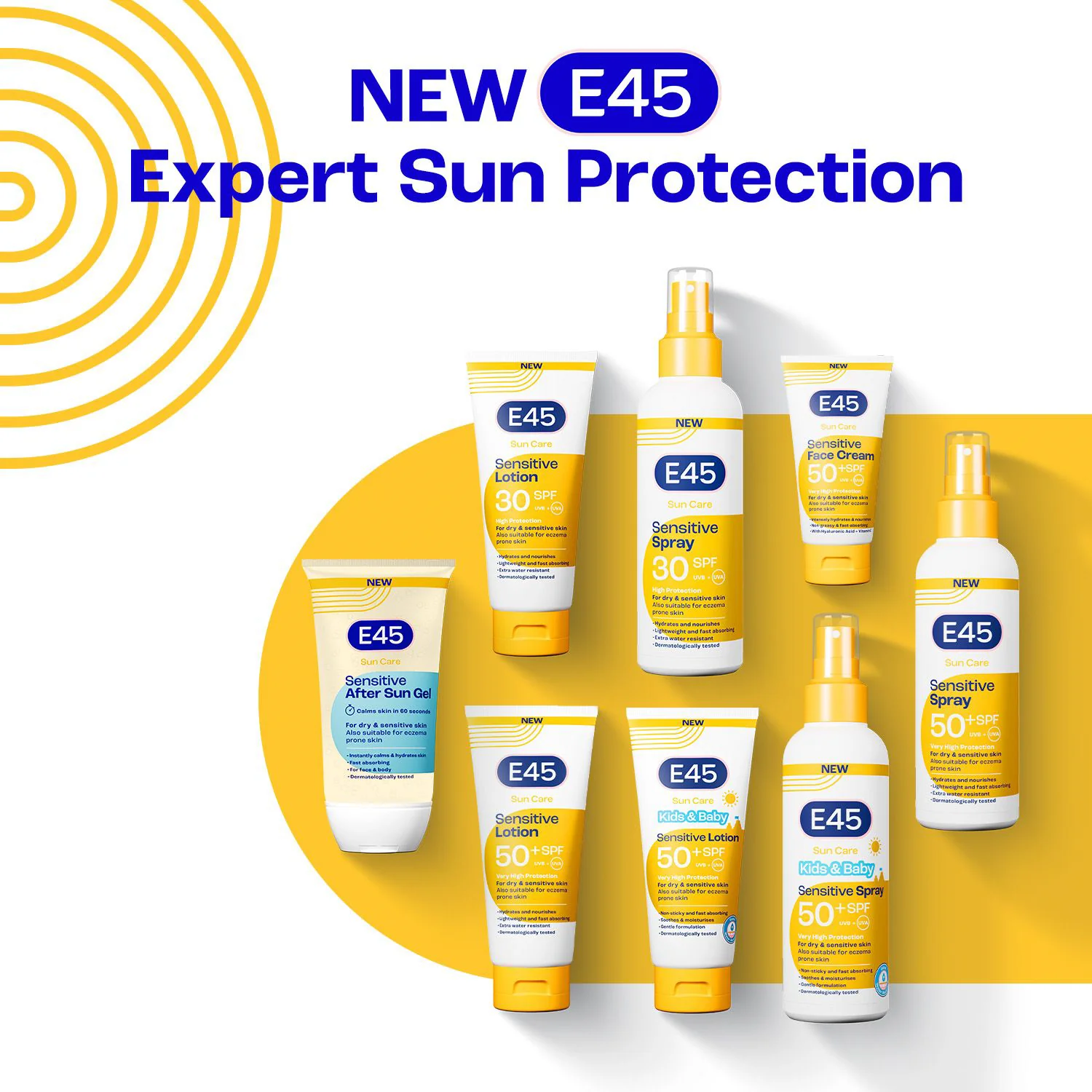 E45 Sun Care SPF50+ UVB + UVA Sensitive Lotion 180ml - Image 6