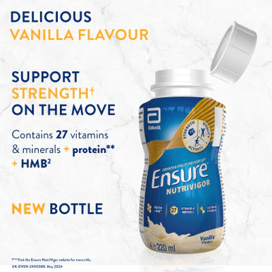 Ensure NutriVigor Nutritonal Shake Ready To Drink Vanilla Flavour 220ml x 12 - Image 6