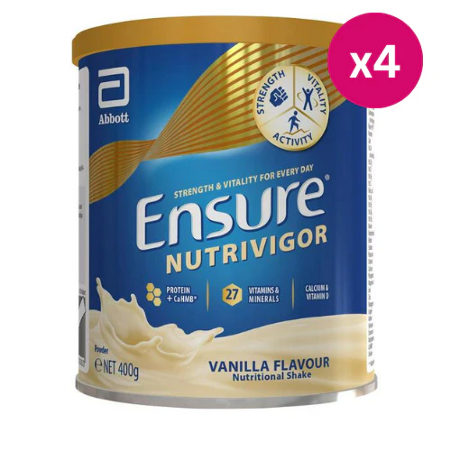 Ensure Nutrivigor Shake Vanilla  400g x 4