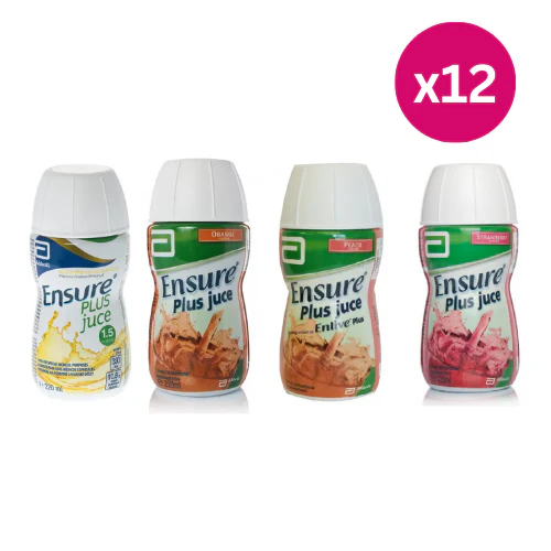 Ensure Plus Juce Apple, Orange, Peach and Strawberry Bundle 12 x 220ml