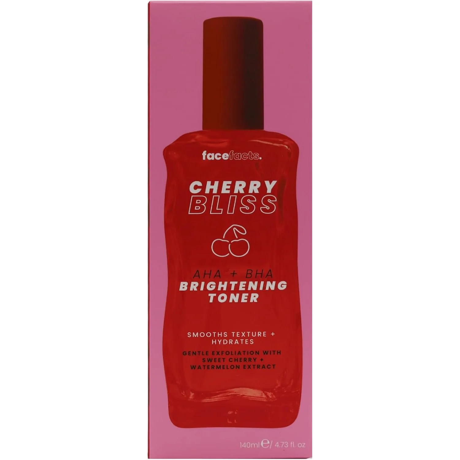 Face Facts Cherry Bliss - AHA & BHA Brightening Toner 140ml - Image 2