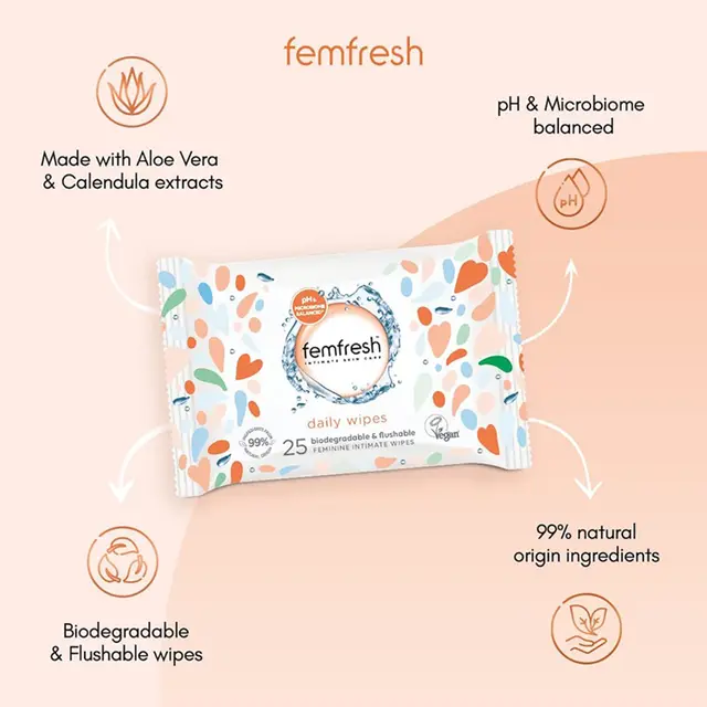 Femfresh Freshening & Soothing Cloths 25 Wipes - Image 2