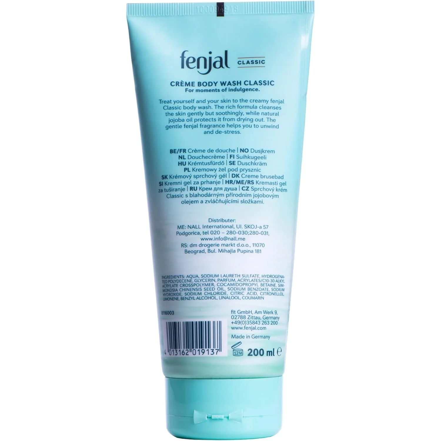 Fenjal Classic Creme Body Wash 200ml - Image 2