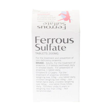 Ferrous Sulphate 200mg 60 Tablets - Image 2