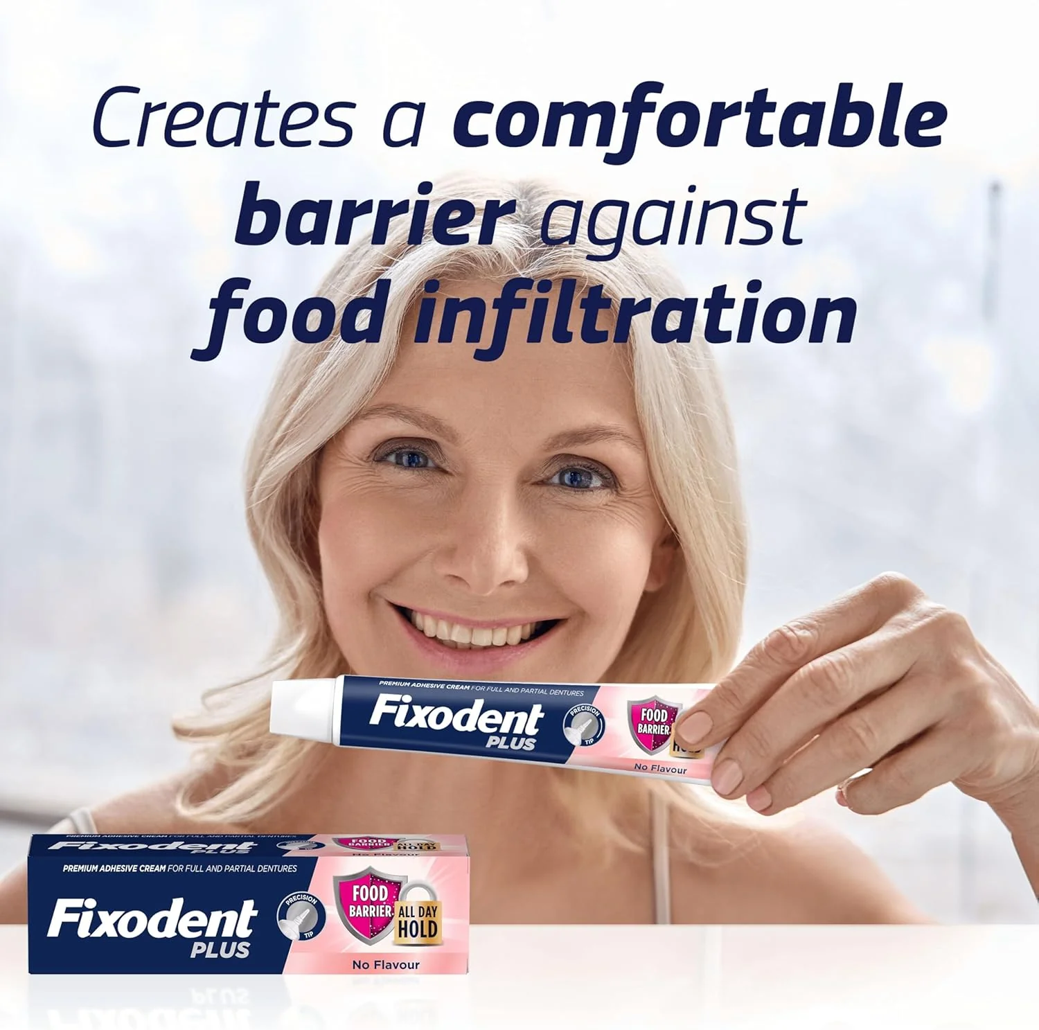 Fixodent Plus Food Barrier Adhesive Cream 40g - Image 2