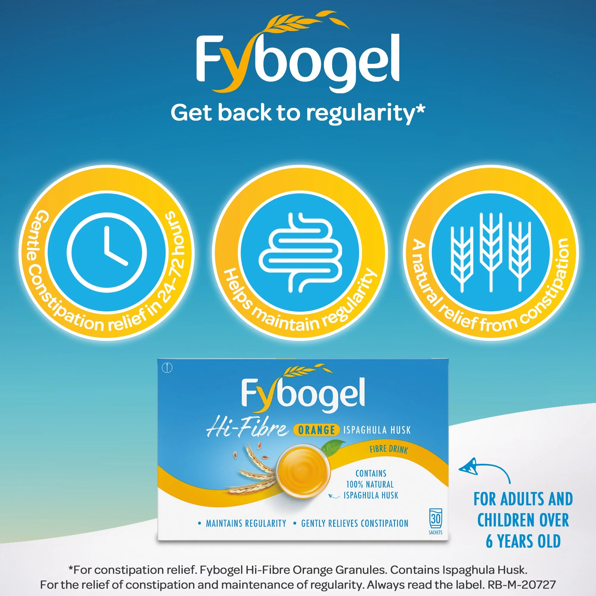 Fybogel hi-fibre orange natural fibre sachets - Image 5