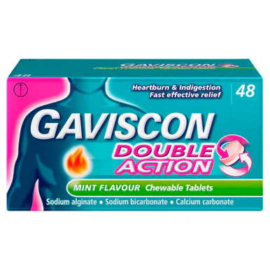 Gaviscon Double Action - Mint 48 Tablets
