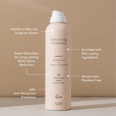 Gem Skin-Loving Deodorant Santal 200ml - Image 2