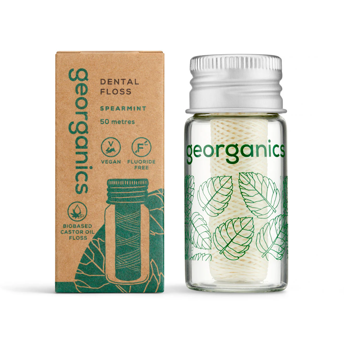 Georganic Bionylon Dental Floss Spearmint 50m - Image 2