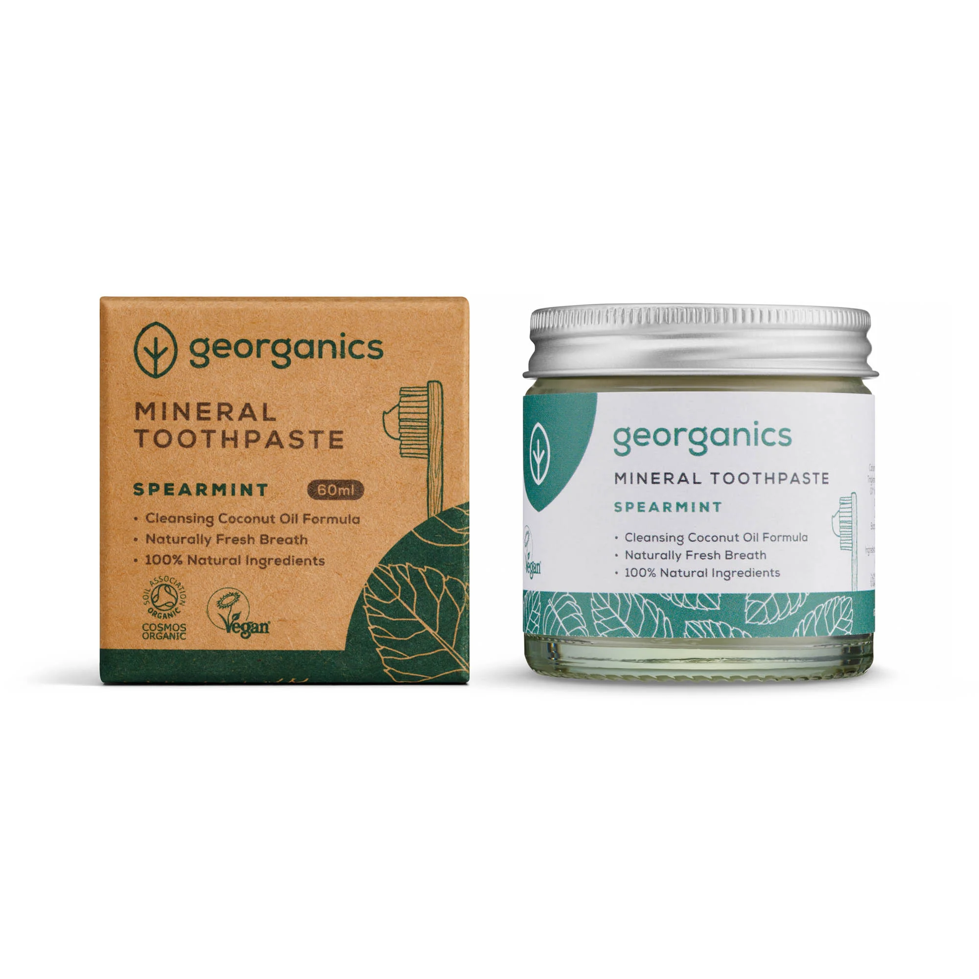 Georganics Mineral Spearmint Toothpaste 60ml - Image 2