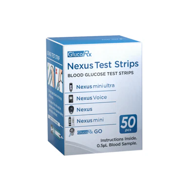 GlucoRX Nexus Glucose Test Strips 50's