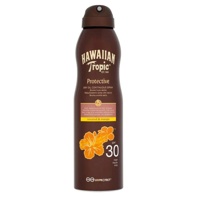 Hawaiian Tropic Protective Dry Oil Continous Spray SPF30 180ml