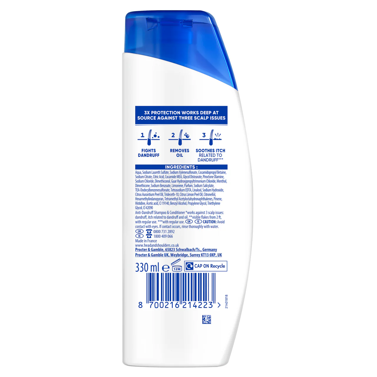 Head & Shoulders Citrus Fresh 2in1 Shampoo 330ml - Image 2