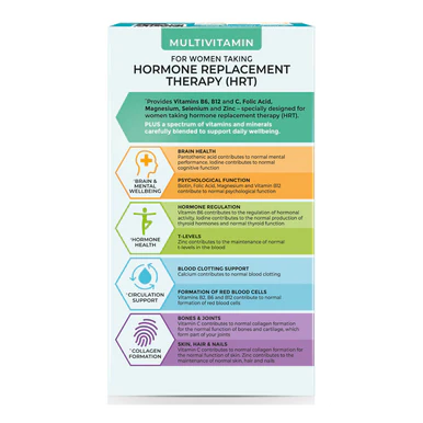 Health & Her Multivitamin for Women Taking Hormone Replacement Therapy HRT 60 Caplets - Image 4