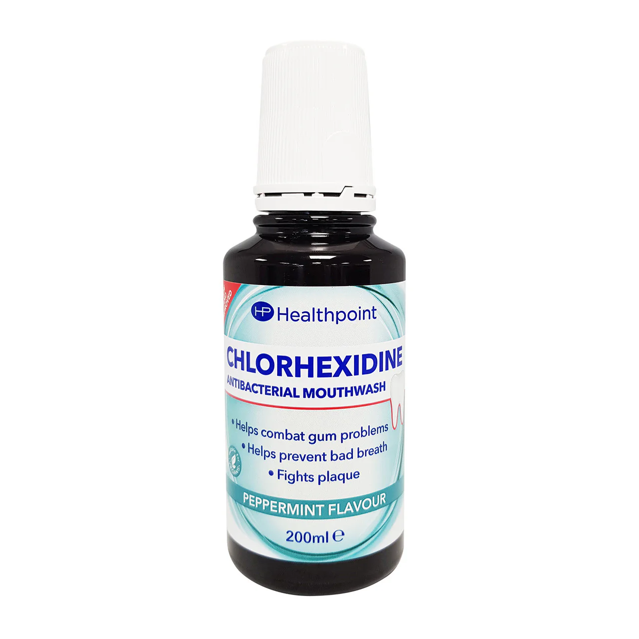 Healthpoint Antibacterial Peppermint Chlorhexidine (Alcohol) Mouthwash 200ml