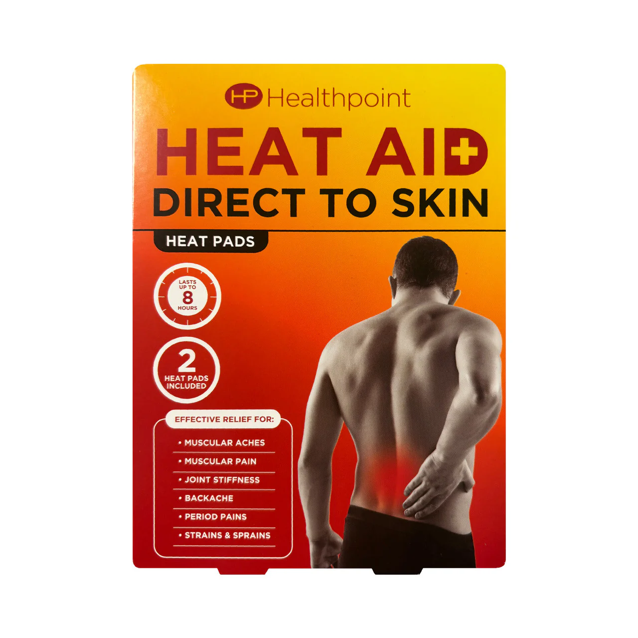 Healthpoint Heat Aid Direct to Skin Pad 2 Pack