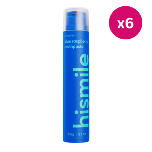 Hismile Blue Raspberry Toothpaste x6